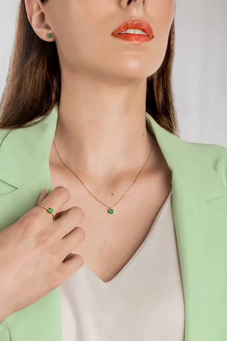 Collar Donna Esmeralda AAA Oro 18K