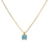 Collar Donna Topacio Azul Oro 18K