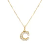 Collar Letra Circonita Oro 18K