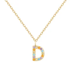 Collar Letter Colors Plata Dorada