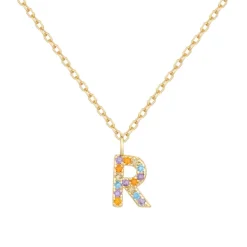 Collar Letter Colors Plata Dorada