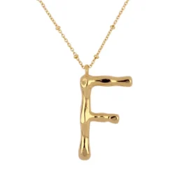 Collar Maxi Letter Bronce