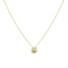 Collar Mini Chatón Circonita Oro 18K