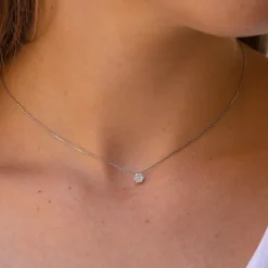 Collar Nera Diamantes 0,13ct Oro Blanco 18K