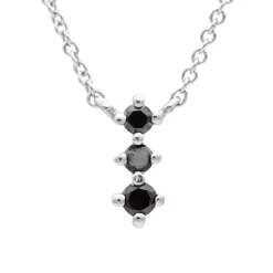 Collar Neri Black Diamantes 0,04t Oro Blanco 18K