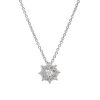 Collar Rose Diamantes 0,09ct G-VS Oro Blanco 18K