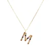 Collar Zafiro Letter Oro 18K