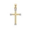 Cruz Lisa Oro Bicolor 18K