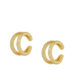 Ear Cuff Doble Acra Plata Dorada