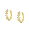 Ear Cuff Grecia Aqua Plata Dorada