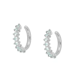 Ear Cuff Grecia Aqua Plata