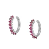 Ear Cuff Grecia Fucsia Plata