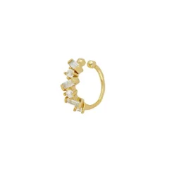 Ear Cuff Hidra Circonita Plata Dorada
