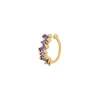 Ear Cuff Hidra Lila Plata Dorada