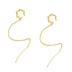 Ear Cuff Maya Chain Plata Dorada