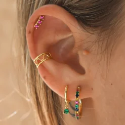 Ear Cuff Olah Plata Dorada