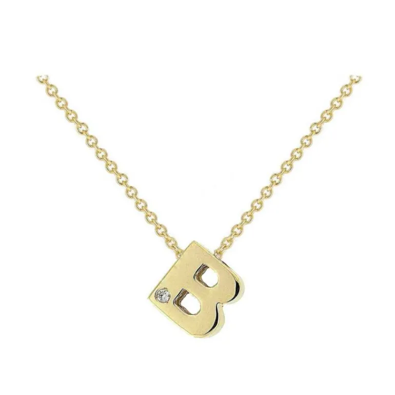 Gargantilla Diamond Letter Oro 18K