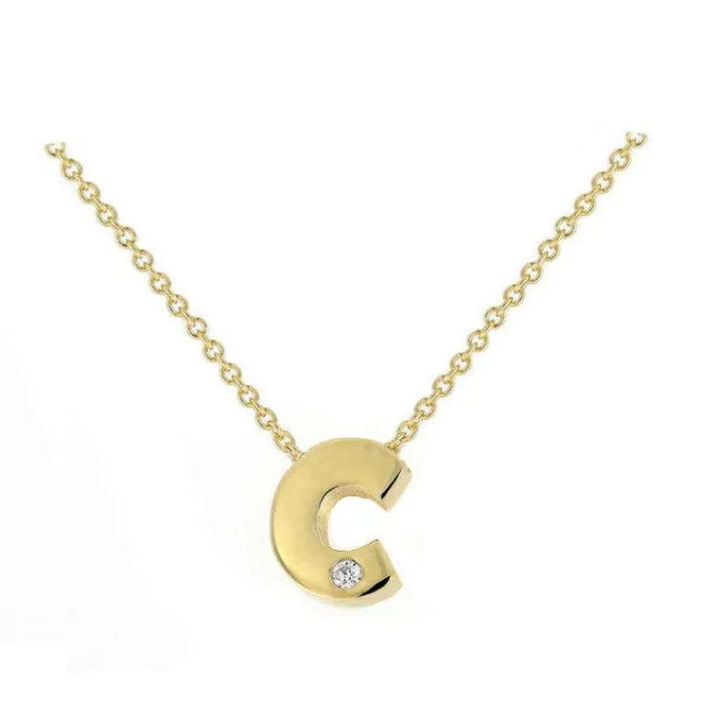 Gargantilla Diamond Letter Oro 18K