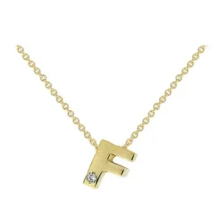 Gargantilla Diamond Letter Oro 18K