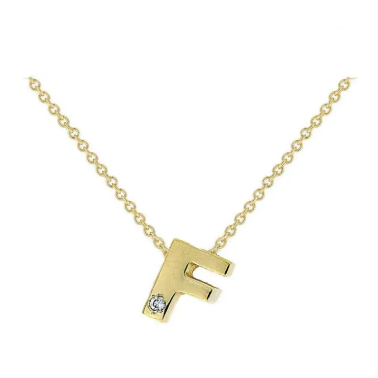 Gargantilla Diamond Letter Oro 18K