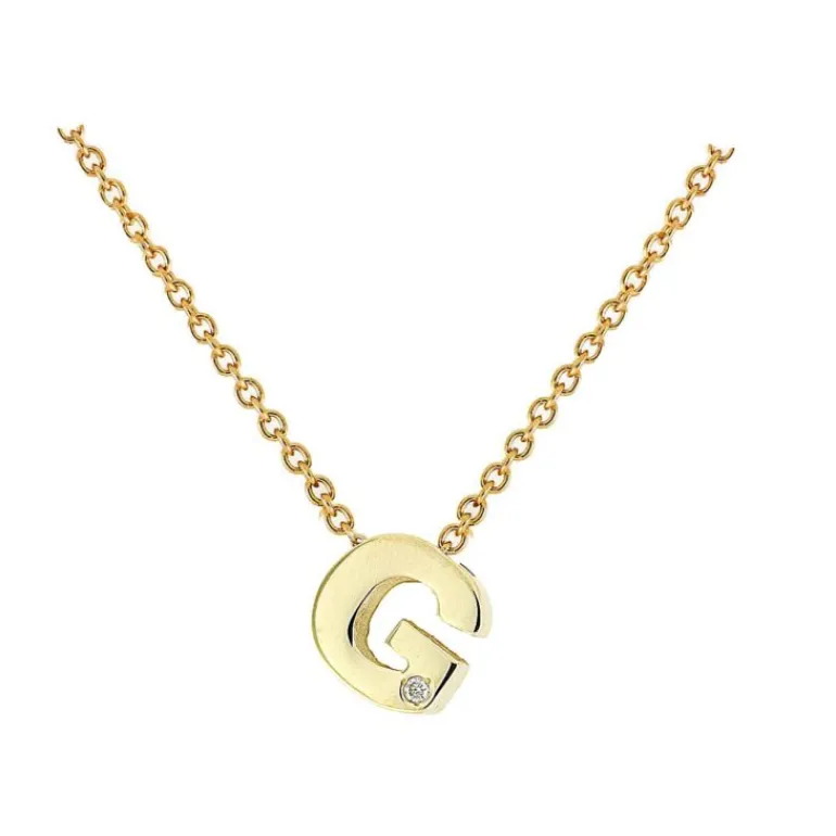 Gargantilla Diamond Letter Oro 18K