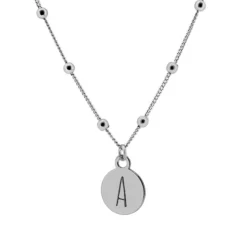 Gargantilla Medal Letter Plata