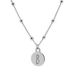 Gargantilla Medal Letter Plata