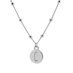 Gargantilla Medal Letter Plata