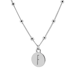 Gargantilla Medal Letter Plata