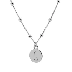 Gargantilla Medal Letter Plata