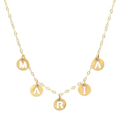 Gargantilla Medals Name Oro 18K