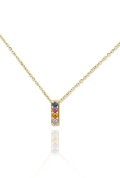 Gargantilla Multi Letter Plata Dorada