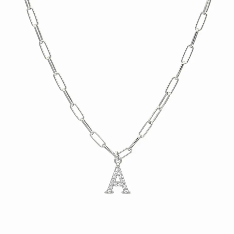Gargantilla Nile Letter Plata