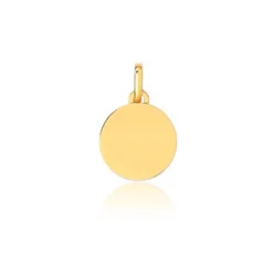Medalla Lisa 14mm Oro 18K