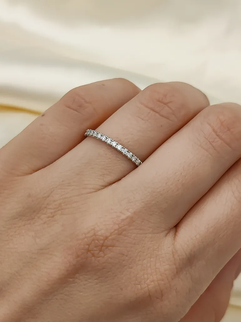 Media Alianza Bella Diamantes 0,15ct EF-VVS Oro Blanco 18K
