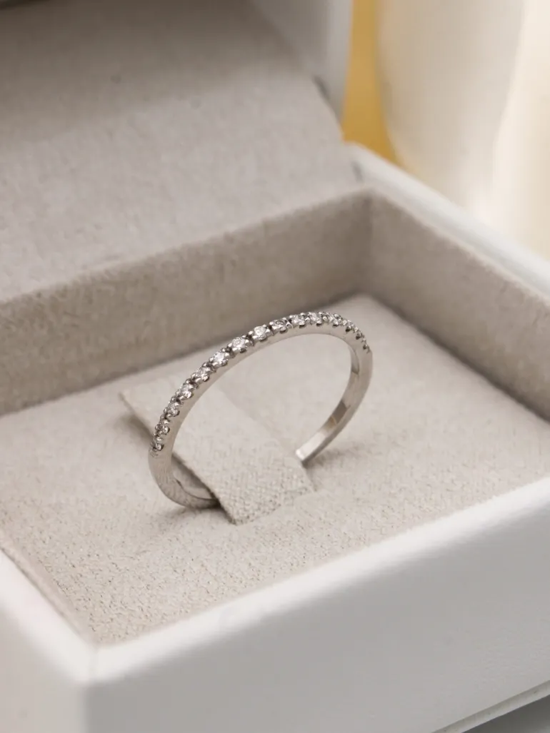 Media Alianza Bella Diamantes 0,15ct EF-VVS Oro Blanco 18K