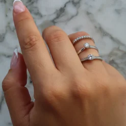 Media Alianza Fantasy Diamantes G-VS Oro Blanco 18K