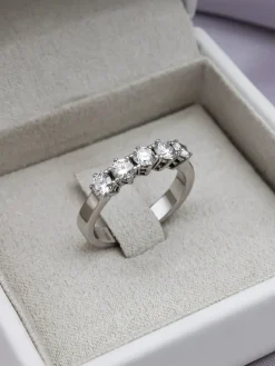Media Alianza Stella Diamantes 0,75ct GH-VS Oro Blanco 18K