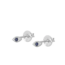 Pendiente Mini Blue Eye Plata