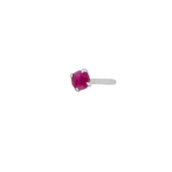 Pendiente Mini Fucsia Plata