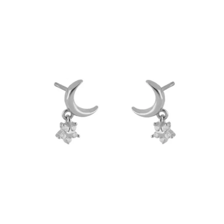 Pendiente Mini Munn Plata