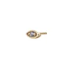 Pendiente Mini Ojo Circonita Plata Dorada