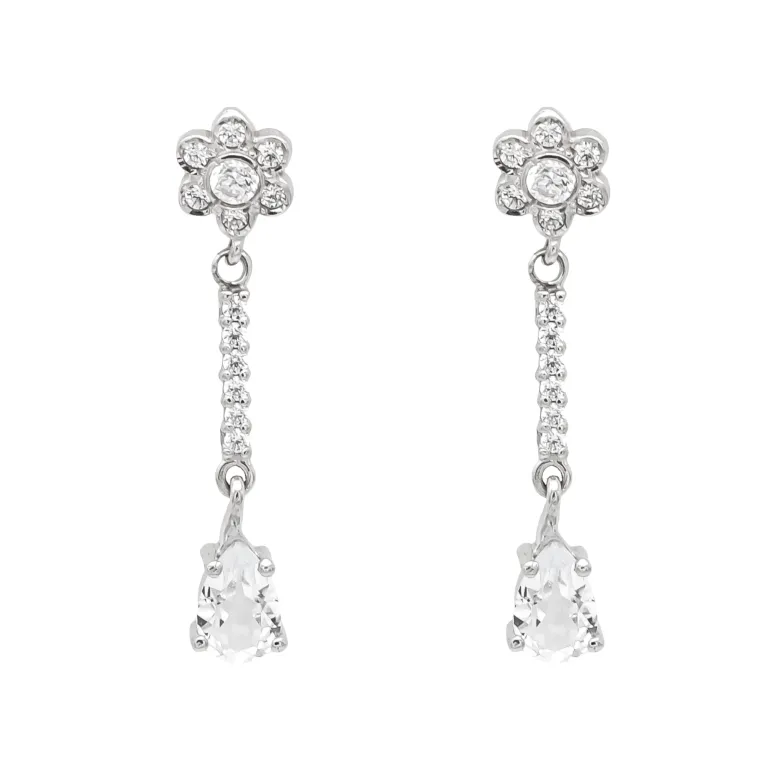 Pendientes Amaranta Oro Blanco 18K