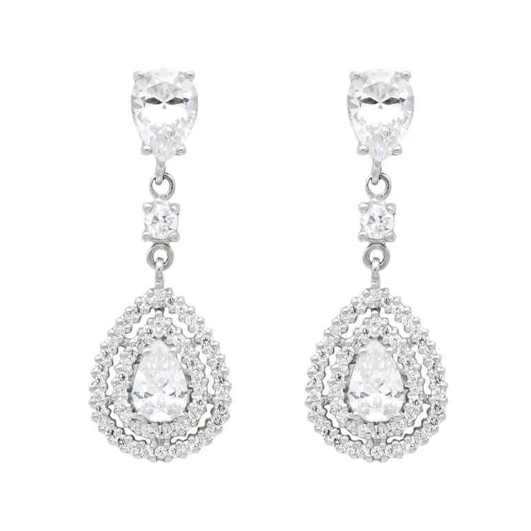 Pendientes Arabella Oro Blanco 18K