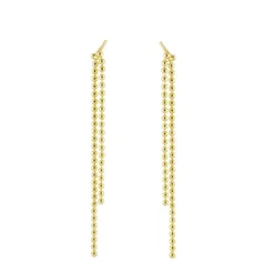 Pendientes Ball Chain Plata Dorada