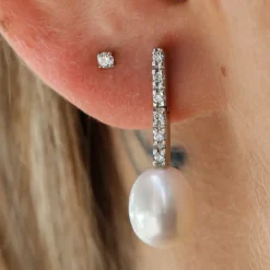 Pendientes Beatrix Diamantes Oro Blanco 18K
