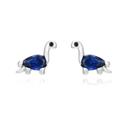 Pendientes Brachiosaurus Plata