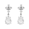 Pendientes Cintia Oro Blanco 18K