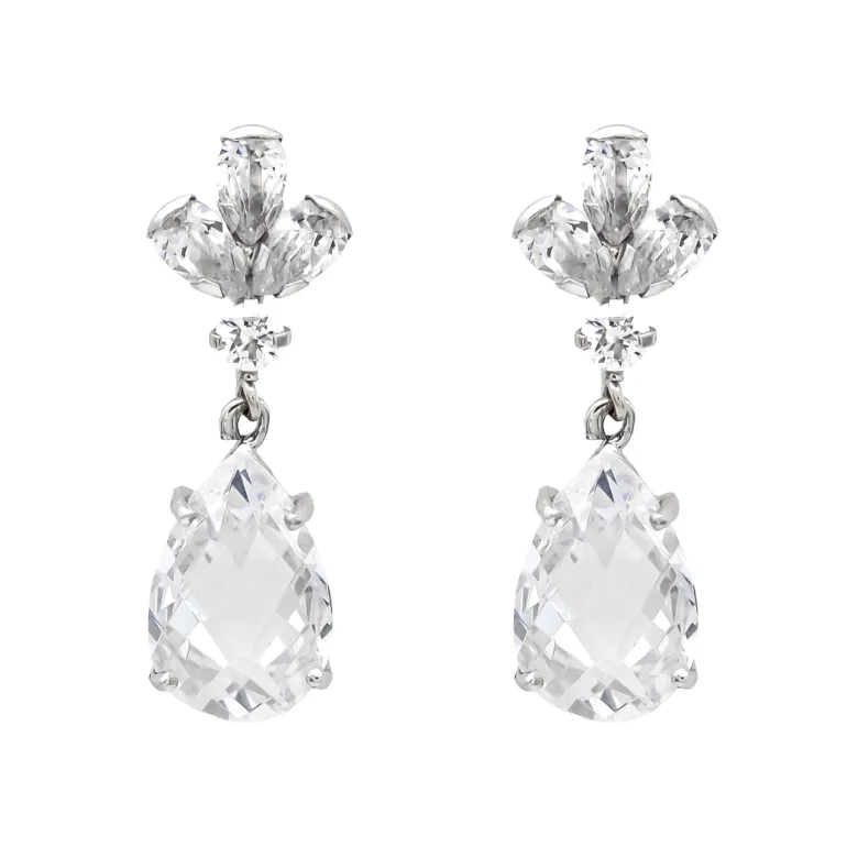 Pendientes Cintia Oro Blanco 18K