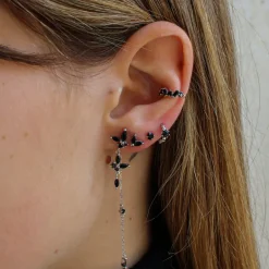 Pendientes Colette Black Plata